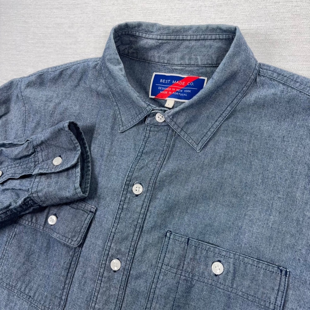Best Made Co. Long Sleeve Shirt Mens Size L Blue Cotton Button Up